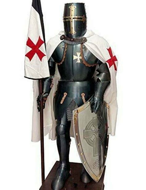 Medieval Full Black Steel Templar Knight Suit of Armour | Etsy