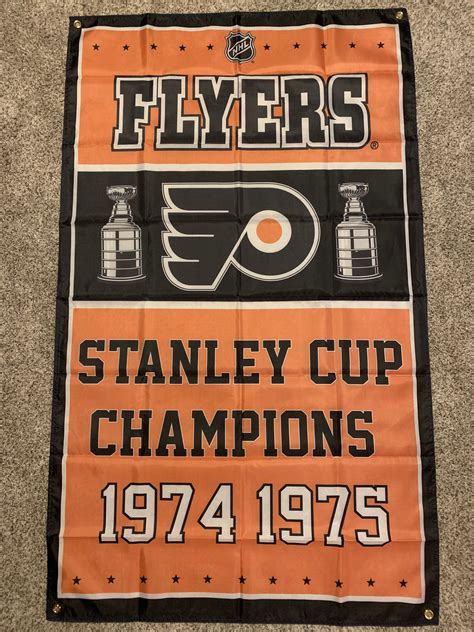 Philadelphia Flyers Stanley Cup Championship Banner Flag - Etsy Norway