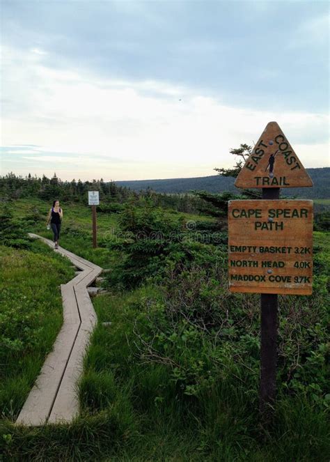 Hiking Along the Cape Spear Path Section of the East Coast Trail Stock ...