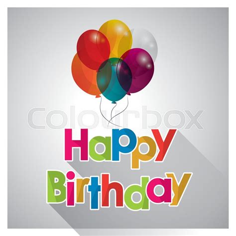 Happy birthday ed balloons transparent ... | Stock vector | Colourbox