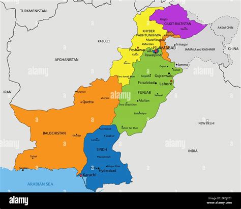 Political Map Of Pakistan, Pakistan Provinces Map, Pakistan, 51% OFF