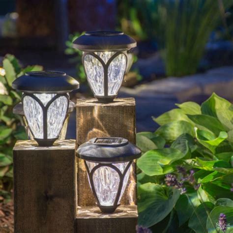 DIY Cedar Cube Solar Landscape Lights - The Navage Patch