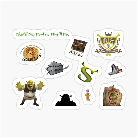 "Shrek Pack" Sticker for Sale by Kool Stickers | Shrek, Stickers ...