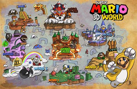 Super Mario 3d World Map