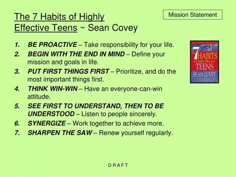 PPT - The 7 Habits of Highly Effective Teens ~ Sean Covey PowerPoint ...