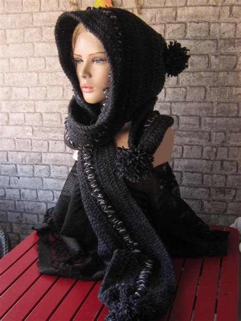 Crochet Hooded Scarf Crochet Cowl Hood Scarf Crochet Hood - Etsy