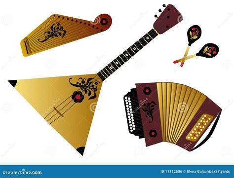 Russian Folk Music Instruments Royalty Free Stock Image - Image: 11312686