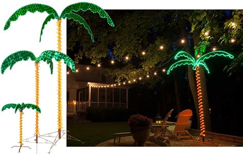 Lighted Palm Tree With Coconuts, 6FT 162 LEDs Light Up Palm Trees Outdoor, LED Tropical ...