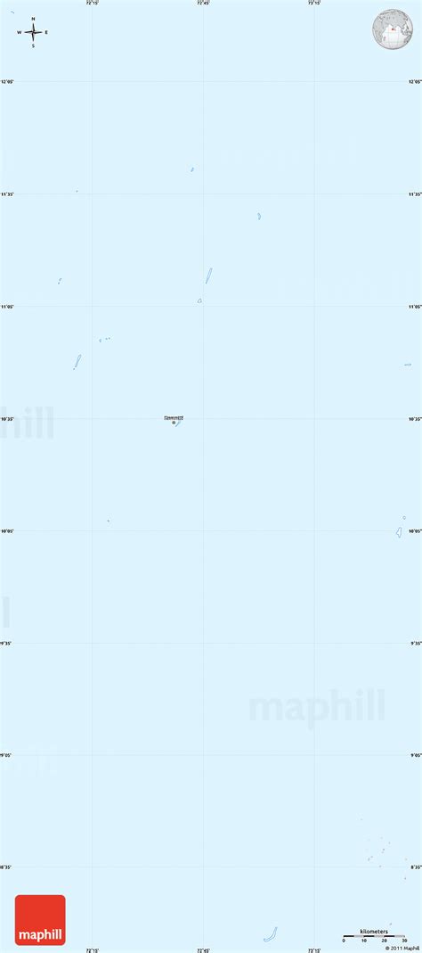 Gray Simple Map of Laccadive Islands