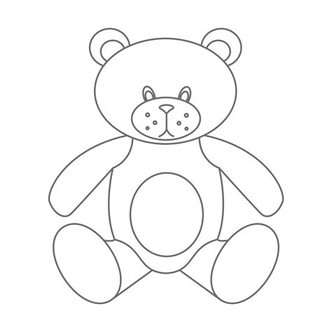 Teddy Bear Illustration Drawing Engraving Ink Line Art Vector Stock Illustration Download Image ...