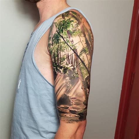 Why not check some of these fascinating forest arm tattoo