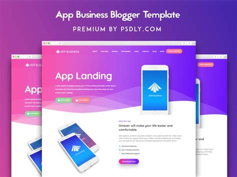 Landing Page Blogger Template