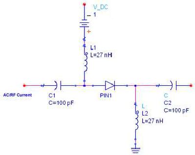 Schematic equivalent of RF switches circuit design. | Download ...