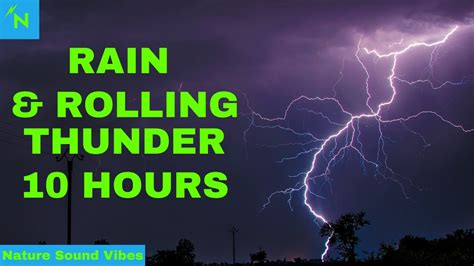 Rain and Thunder Sounds 10 HoursㅣRain & Thunder Sounds for Sleep, Study and Relaxation (Deep ...