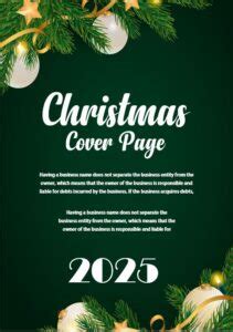 5+Free Christmas Cover Page Template Design in MS Word