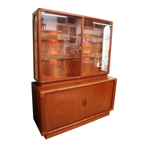 Dyrlund Danish Modern Teak China Cabinet with Lighted Display