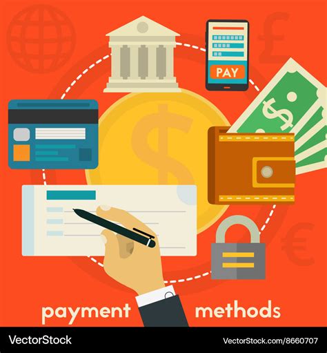 Payment methods concept Royalty Free Vector Image