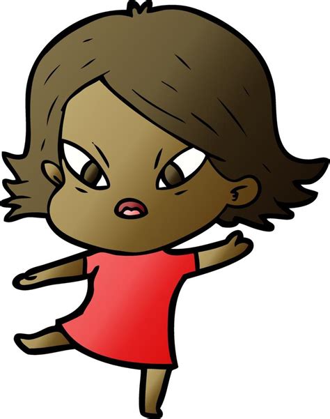 cartoon stressed woman 12545502 Vector Art at Vecteezy