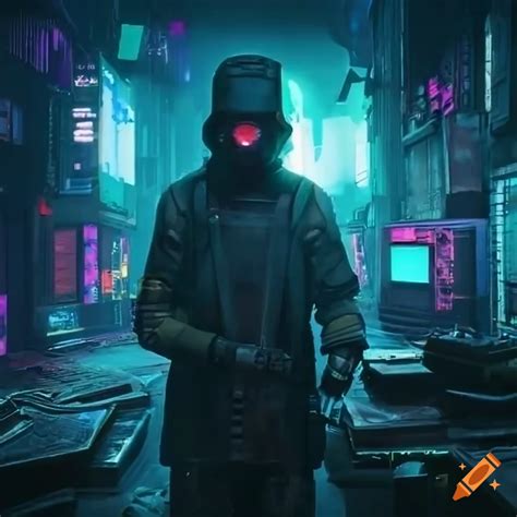 Cyberpunk hacker basement with neon lights on Craiyon