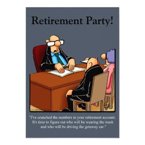 Funny Retirement Humor Party Invitations | Zazzle.com | Retirement ...