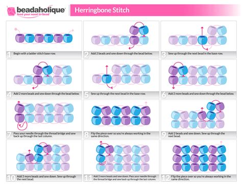 Herringbone Stitch Bead Weaving Patterns — Beadaholique