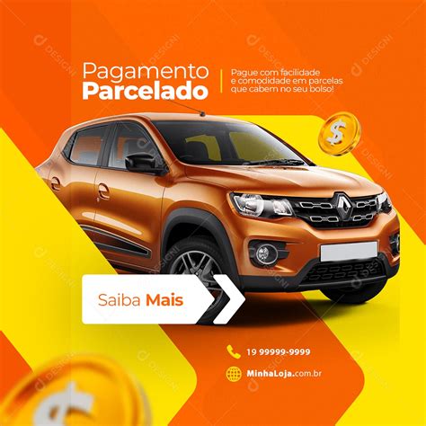 Aluguel de Carros Pagamento Parcelado Saiba Mais Social Media PSD Editável [download] - Designi