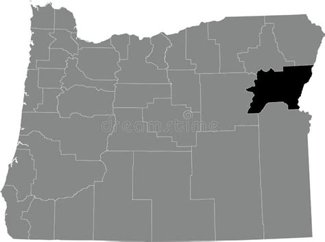 Location Map of the Baker County of Oregon, USA Stock Vector - Illustration of arms, current ...