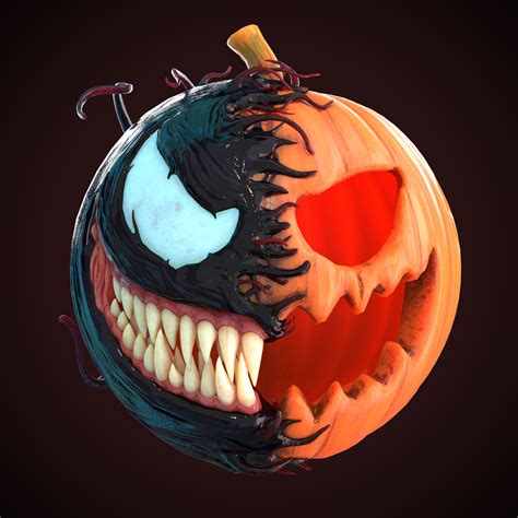 ArtStation - Pumpkin Venom Halloween Artwork | Artworks