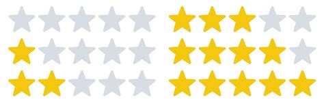 Rating stars icons. Star rates, feedback ratings and rate review. Five By Tartila | TheHungryJPEG