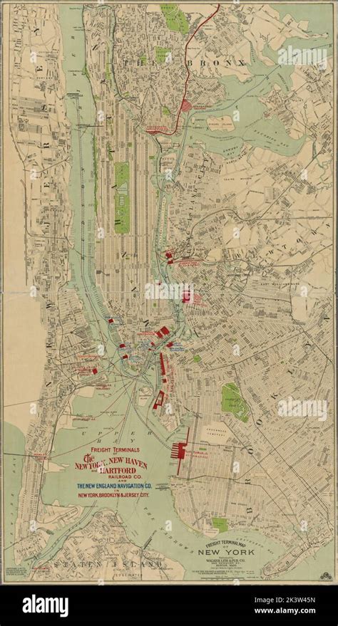 Freight terminal map of New York Cartographic. Maps. 1907. Lionel ...