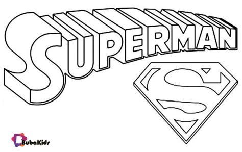 Superman logo printable Coloring Page | BubaKids.com