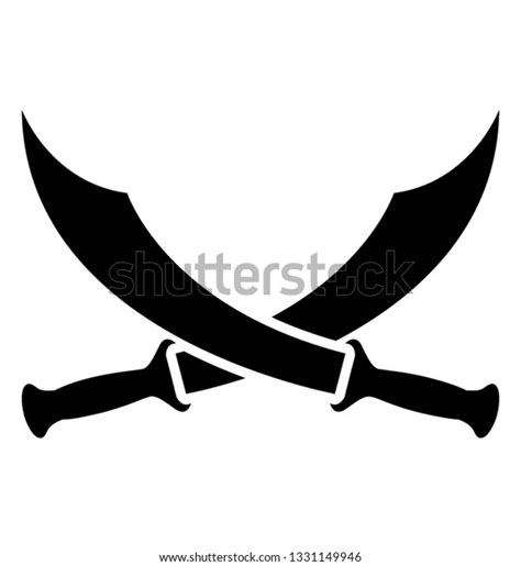 Glyph Vector Icon Pirate Sword Stock Vector (Royalty Free) 1331149946 ...