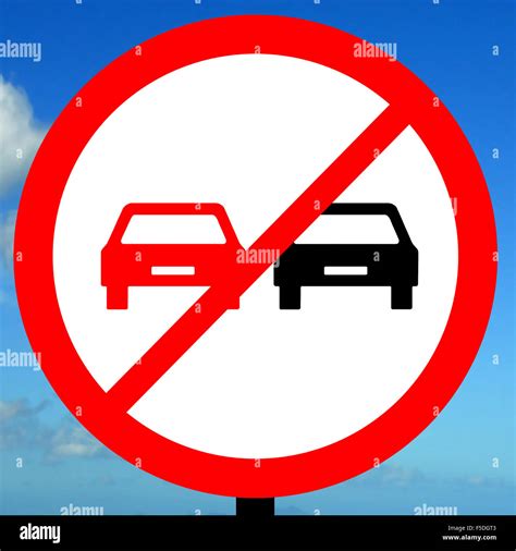 End of no overtaking road traffic sign Stock Photo - Alamy