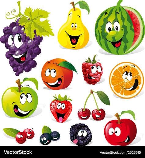 Funny fruit cartoon Royalty Free Vector Image - VectorStock