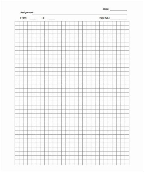 Blank Graph Paper Template Fresh 9 Graph Paper Templates Doc Pdf ...