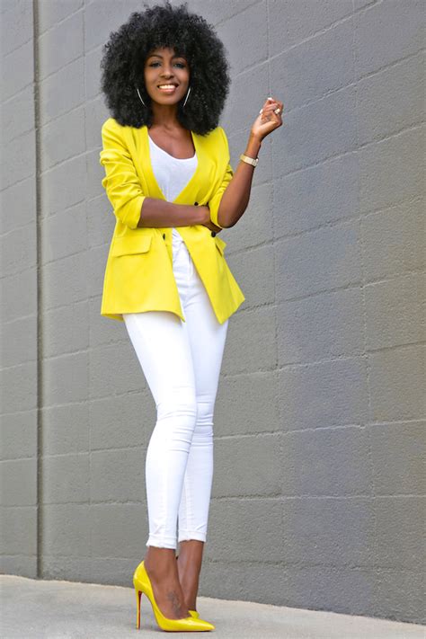 Style Pantry | Vintage Yellow Blazer + White Tank + White Jeans