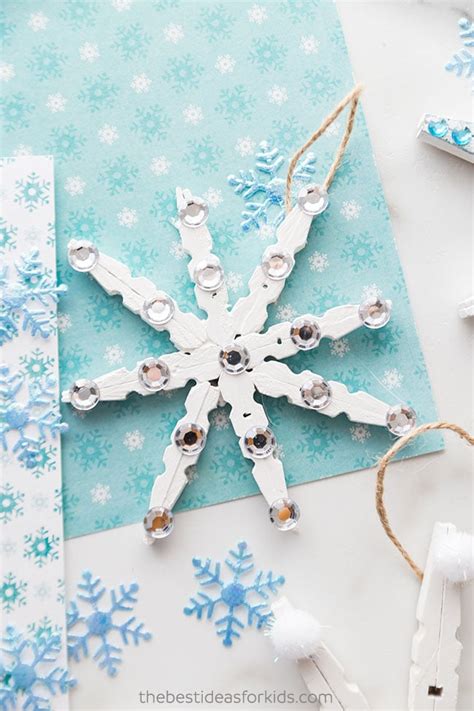 Clothespin Snowflake - The Best Ideas for Kids