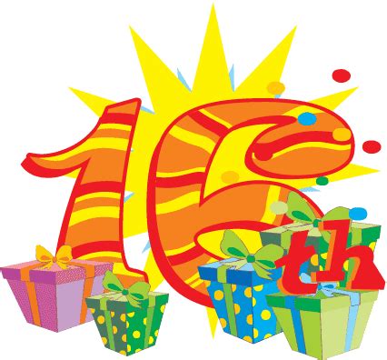 Free 16 Birthday Cliparts, Download Free 16 Birthday Cliparts png ...