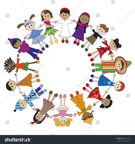 Illustration Children Different Nationalities Stock Illustration 130813373 - Shutterstock