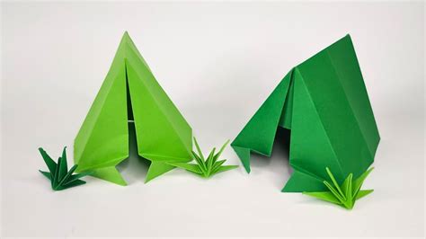 Easy Origami TENT | How to make a paper tent - YouTube