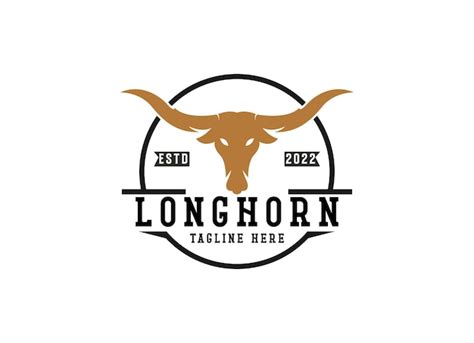 Premium Vector | Logo for longhorn with a bull head