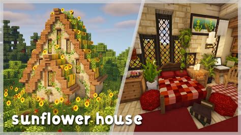 Minecraft Sunflower House || Speed Build with CIT Resource Packs 🌻 - YouTube