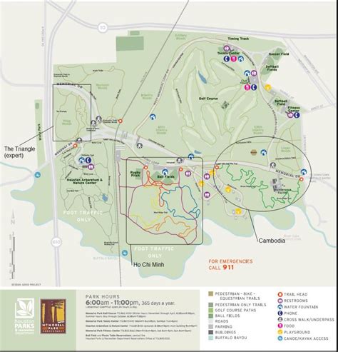 Memorial Park Houston Map – Map Vector