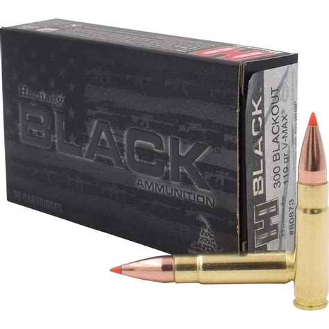 HORNADY BLACK AMMO 300 AAC BLACKOUT 110GR V-MAX | Brownells