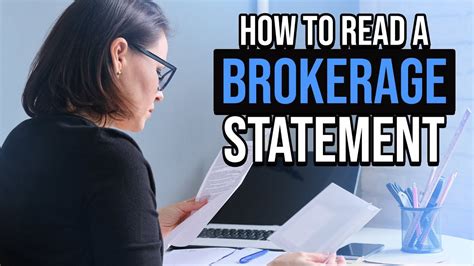 How to Read Your Brokerage Statement [Stock, Bonds and Mutual Funds ...