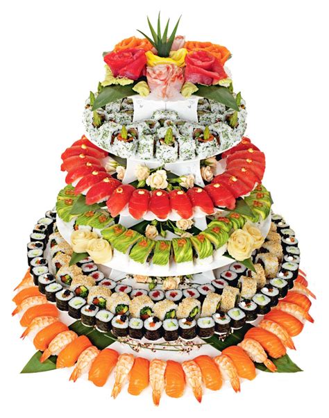 Sushi Wedding Cake - Sushi Rolls | Суши торт, Фуд-арт, Суши искусство