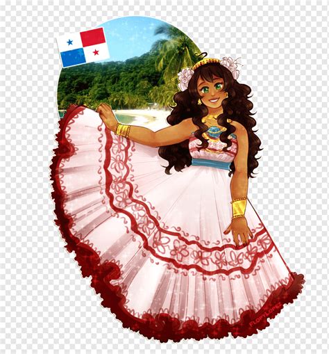 Panama Pollera panameña Drawing, DRAWING DRESS, manga, chibi, cartoon ...