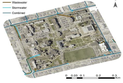 Aerial view of Dalhousie University Studley campus (western portion ...