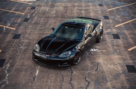 Striking Looks of Chevy Corvette Z06 Sitting on Black Custom Wheels ...