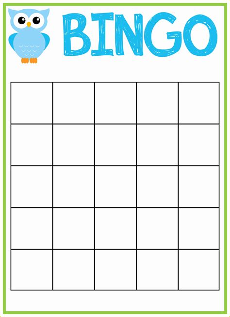 Bingo Card Template Free Of Free Blank Bingo Card Template ...